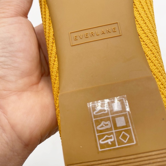 Everlane Womens The Day Glove in ReKnit Mustard Yellow Flats Size 7.5 Balletcore - Picture 11 of 12